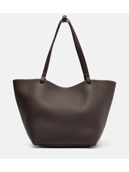 Geantă shopper The Row din piele maro
