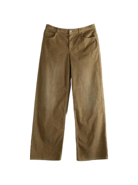 Pantaloni The Row cu picior lat maro