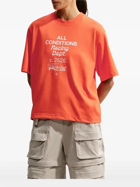 Lung geacă cămașă Nike cu imagine alergare portocaliu
