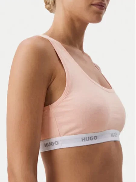 HUGO Top nedrček HUGO ID BRALETTE Svetlo rožnata