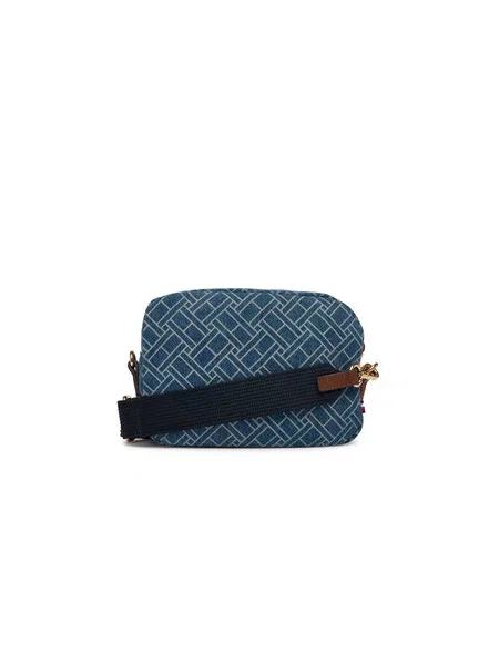 Tommy Hilfiger Ročna torba Popette Camera Bag Denim Flag modra