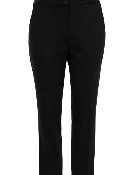 WE Fashion Pantaloni cu dungă negru