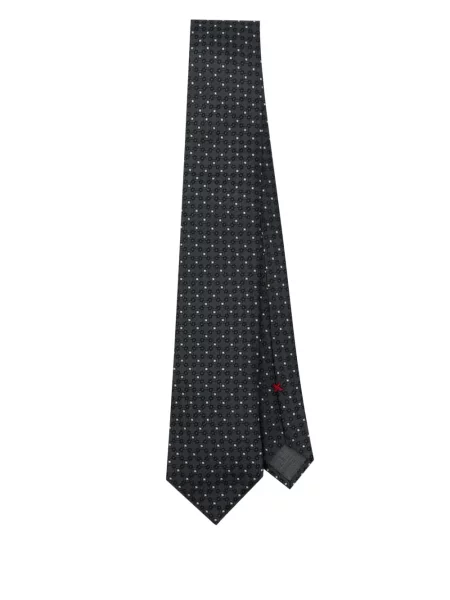 Cravată Brunello Cucinelli din jacard albastru