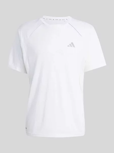 Koszulka z nadrukiem logo krój regular fit Adidas Training biała