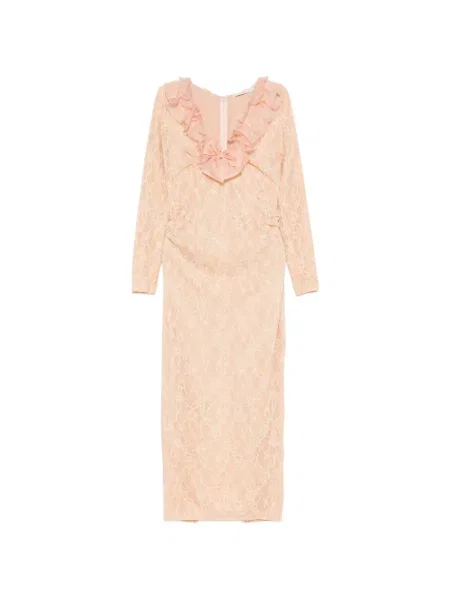 Odgovarati midi haljina Alessandra Rich s volanima iznad koljena