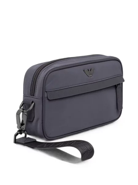 Geantă Emporio Armani cu autograf gri
