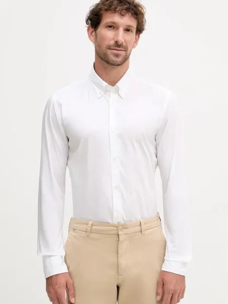 BOSS cămașă cu guler button-down regular alb