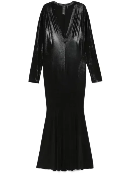 Rochie Norma Kamali cu decolteu în V de costum negru