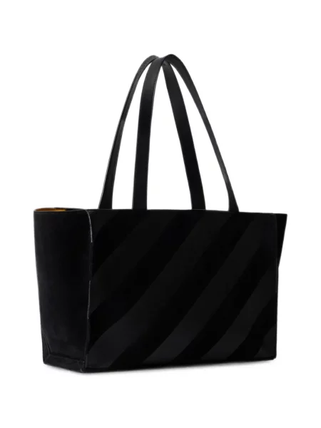Geantă shopper Off-white din piele alb