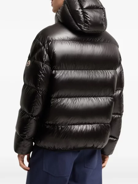 Geacă Moncler cu glugă negru