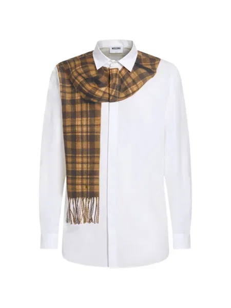Cămașă Moschino din poplin alb