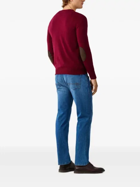 Pulover Hackett London cu decolteu în V roșu