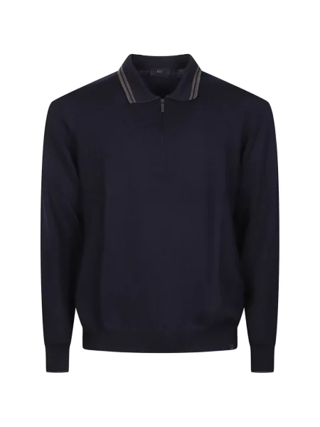 Tricou polo Fay cu dungi albastru