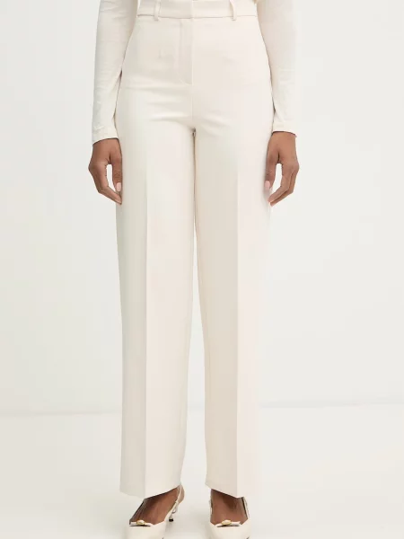 Morgan spodnie straight POYA.F beżowe