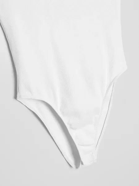 Боді на бретелях білий