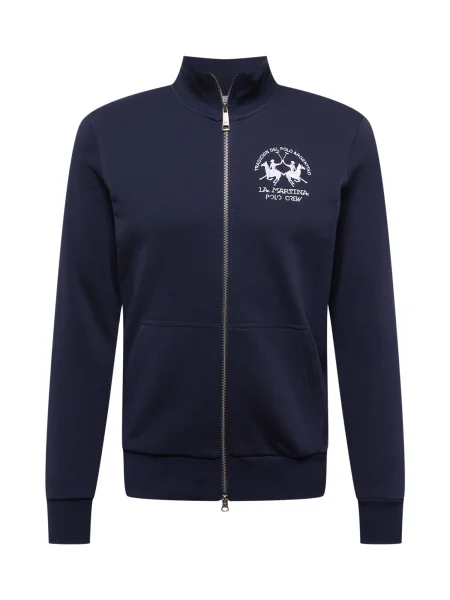 Суичър с качулка La Martina синьо