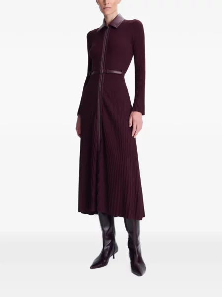 Cu centură rochie midi Simkhai tricotate roșu