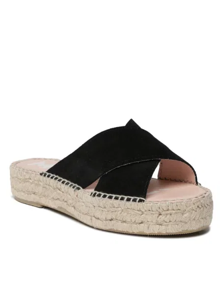 Manebi Espadrile Double Sole X Bands Sandals K DX crna