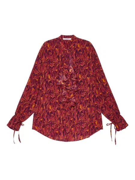 Bluză Maliparmi cu model floral cu imagine roșu