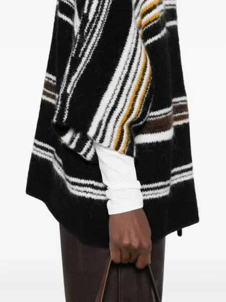 Cardigan Missoni cu dungi cu decolteu în V negru