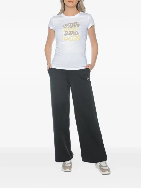 Tricou Armani Exchange cu imagine alb