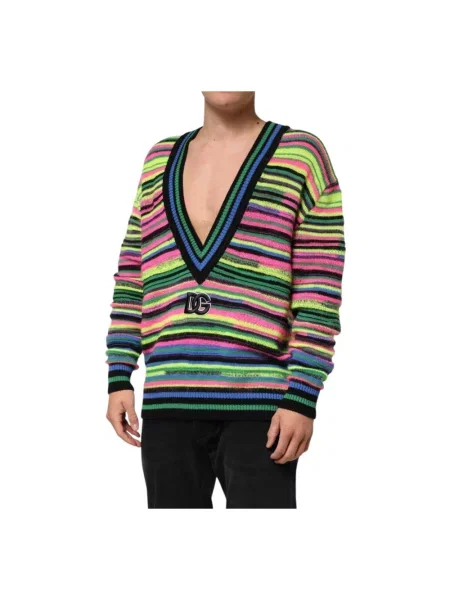 Sweter Dolce And Gabbana wełniany z logo
