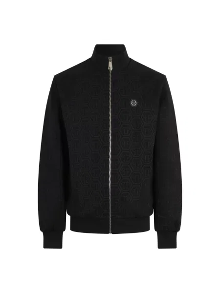 Kurtka Philipp Plein żakardowa czarna
