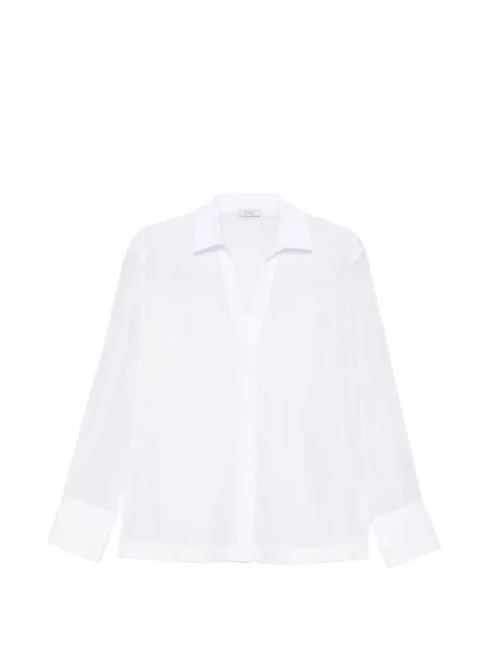 Cămașă Peserico cu decolteu în V alb