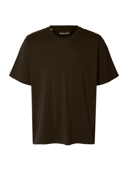 SELECTED Tricou Aspen închis maro