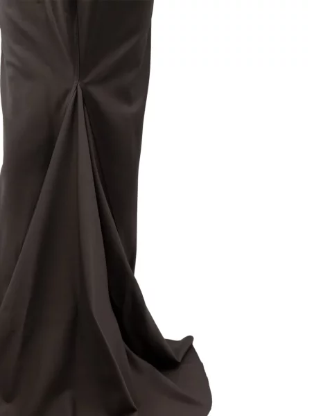 Rochie maxi Rick Owens lungă de costum maro
