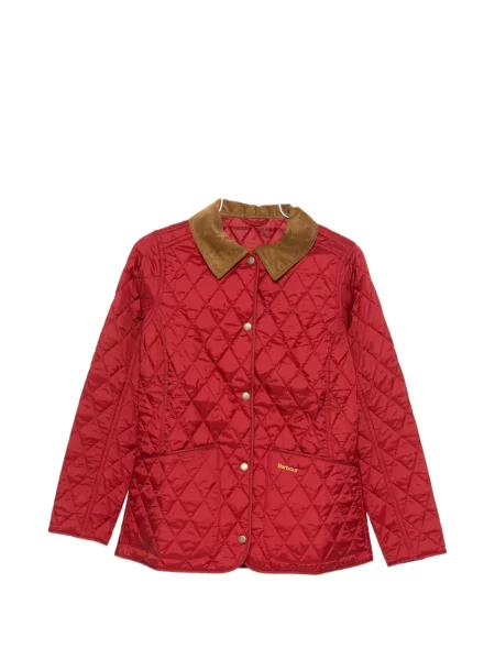 Apykaklė dygsniuotas striukė Barbour kordinis velvetas raudona
