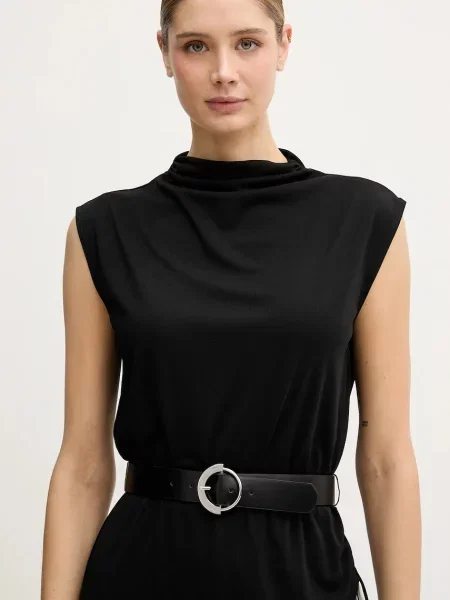 Сукня Dkny midi пряма чорний