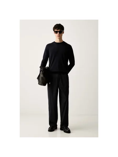Spodnie Emporio Armani niebieskie