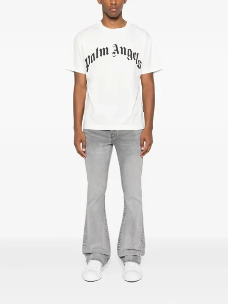Tricou Palm Angels cu imagine alb