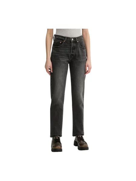 Jeansy Levi's 501 o skróconej długości czarne