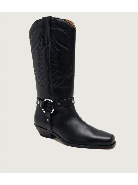 Patrizia Pepe De piele cizme cowboy negru