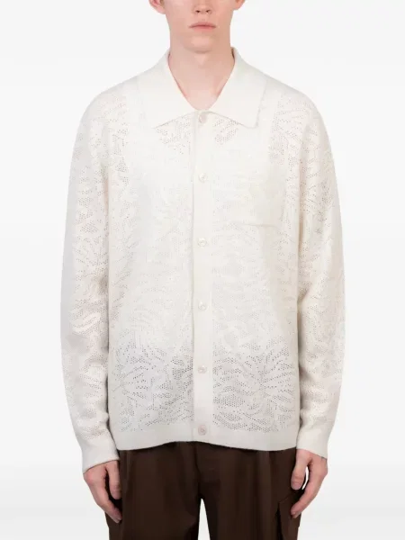 Πλεκτό polo Drôle De Monsieur λευκό