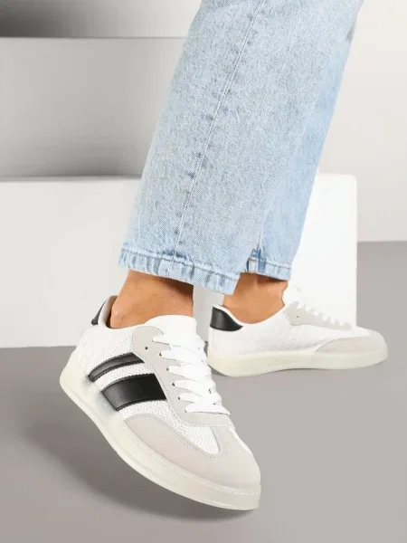 Sneakers Eleaniria Negri alb