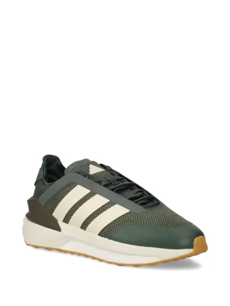 Sneakerși Adidas Cloudfoam alergare cu dungi cu platformă verde