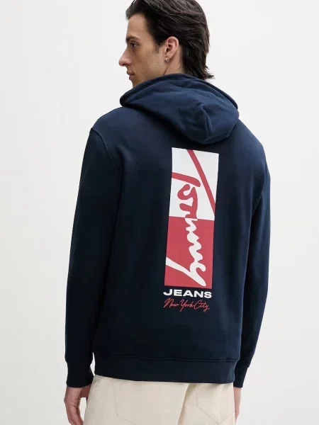Tommy Jeans dukserica sa kapuljačom za muškarce od pamuka plava