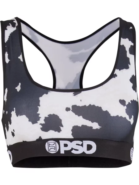 PSD Sportovní podprsenka antracitová / černá bílá