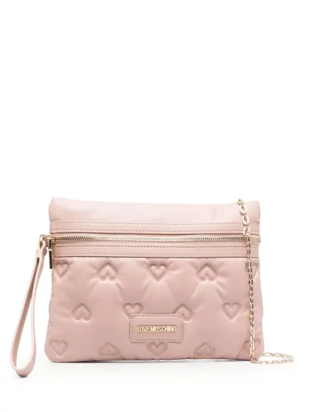Geantă Love Moschino cu motiv cu inimi roz