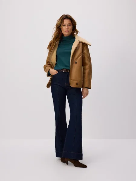 Reserved Гольф з віскозою синьо-зелений зелена