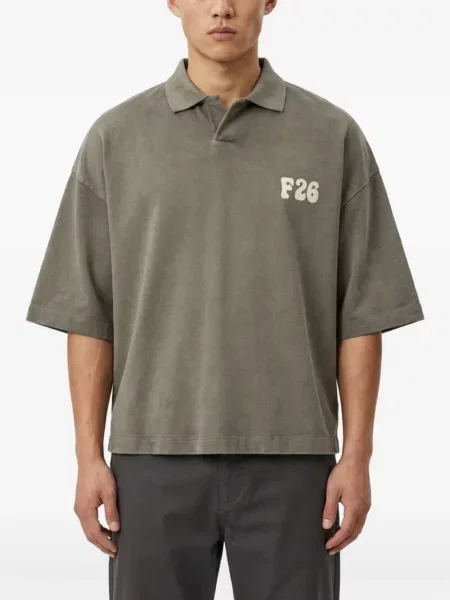 Περικομμένο polo Fear Of God Essentials γκρι