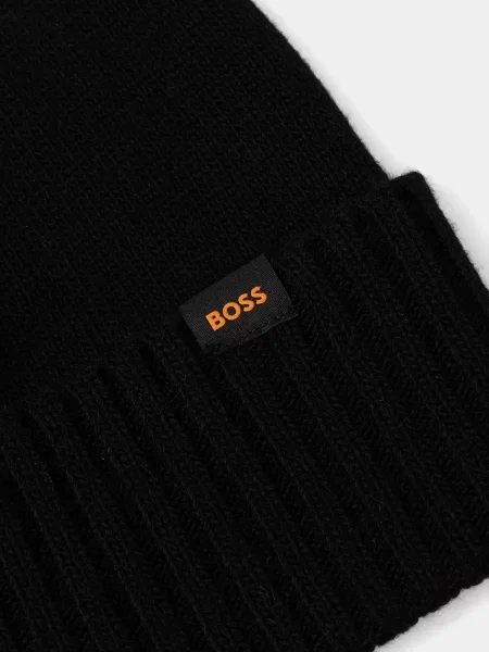 Шерстяные перчатки Boss Orange черные