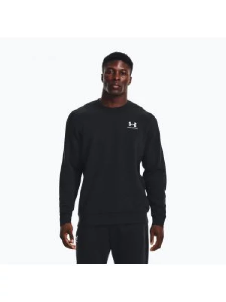 Bluza Under Armour Essential Fleece Crew black/white biały