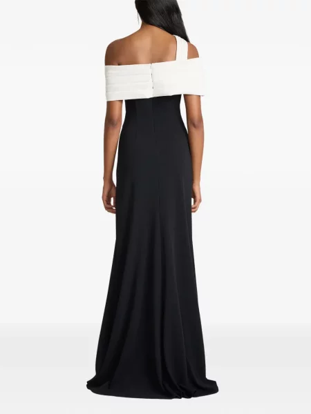 Rochie Tadashi Shoji drapată de costum negru