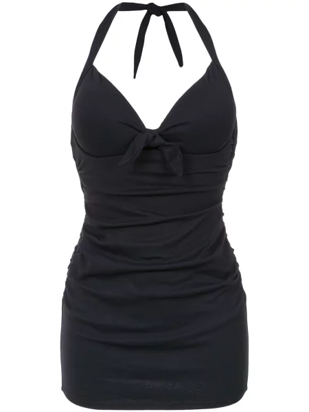 Costum de baie Amir Slama drapat negru