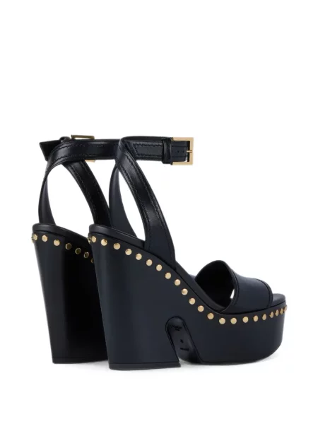 Sandale Givenchy din piele cu platformă cu tepi negru