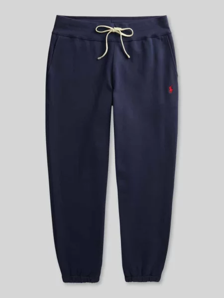 Dzianinowe spodnie dresowe Ralph Lauren niebieskie